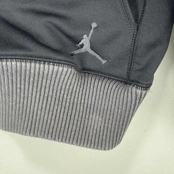 Jordan Bred Track Jacket Men XL Black Gray Full Zip Pocket Heavyweight Bomber - Picture 5 of 11